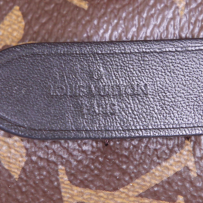 Sac porté épaule Louis Vuitton NéoNoé en toile monogram et cuir noir - Detail D3