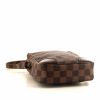 Louis Vuitton Danube	 shoulder bag in brown damier canvas and brown leather - Detail D4 thumbnail
