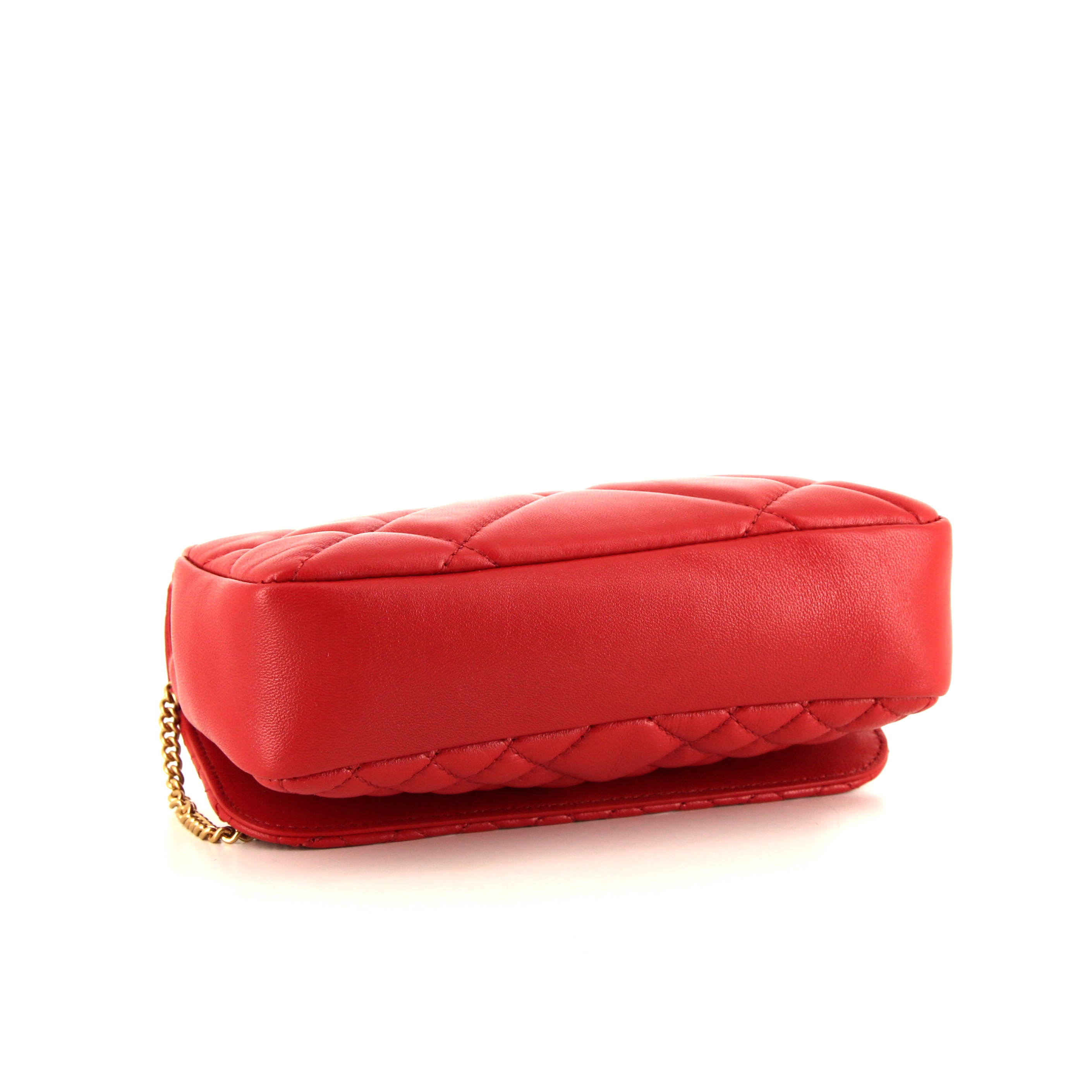 Borsa a tracolla Versace in pelle trapuntata rossa - Detail D4