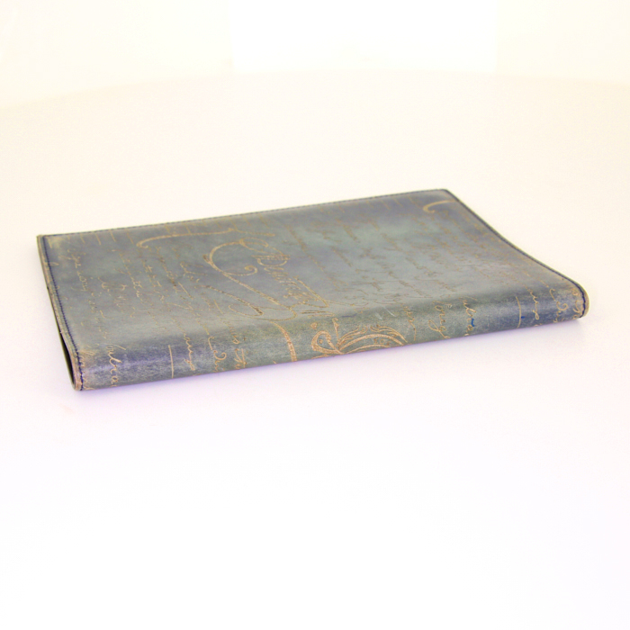 Porte agenda Berluti en cuir bleu - Detail D4