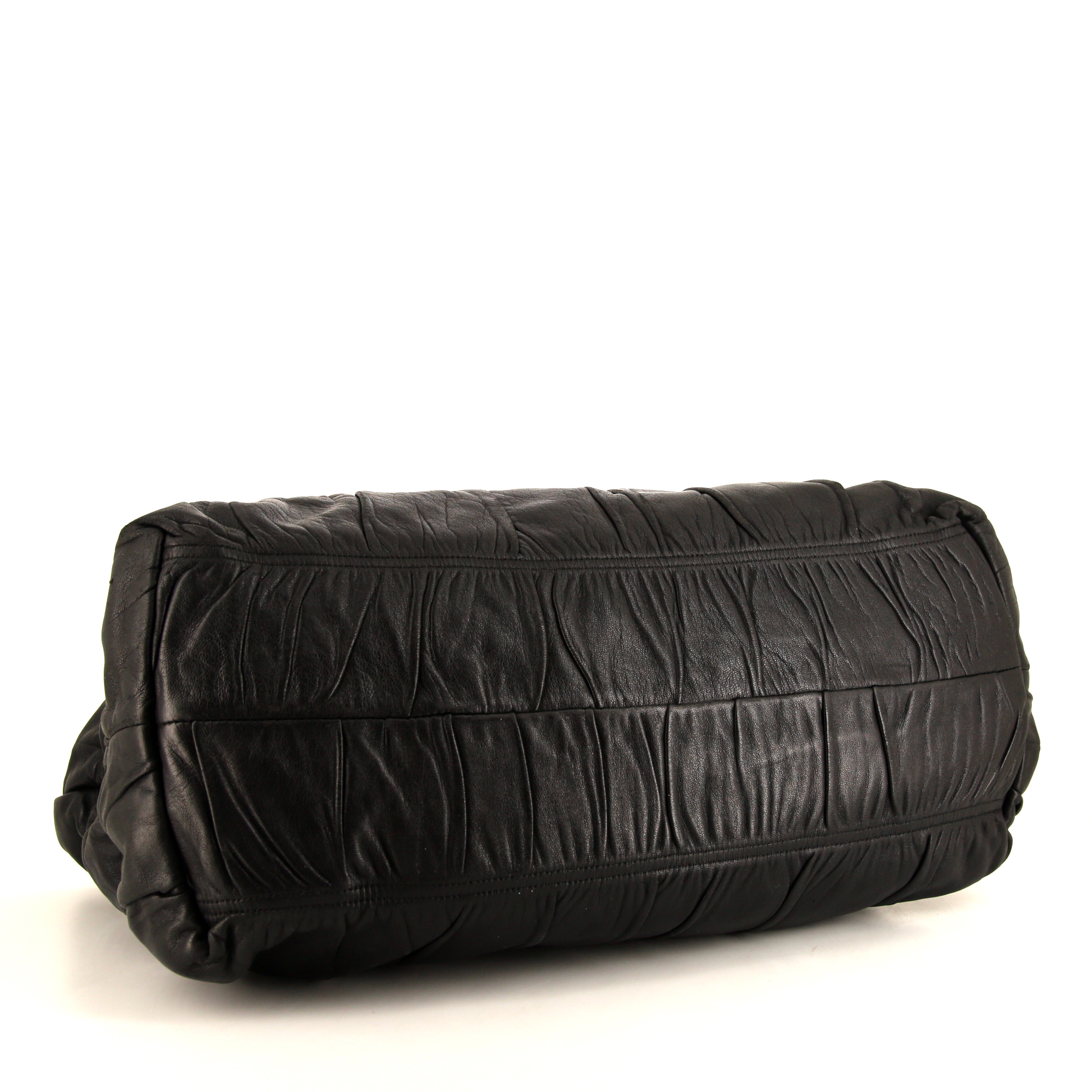 Prada Gaufre handbag in black quilted leather - Detail D4