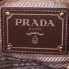 Sac bandoulière Prada Jacquard en toile siglée beige et cuir marron - Detail D3 thumbnail