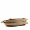 Prada Jacquard shoulder bag in beige logo canvas and brown leather - Detail D4 thumbnail