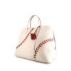 Hermes Bolide - Travel Bag travel bag Baseball in Gris Perle and red Evercolor leather - 00pp thumbnail