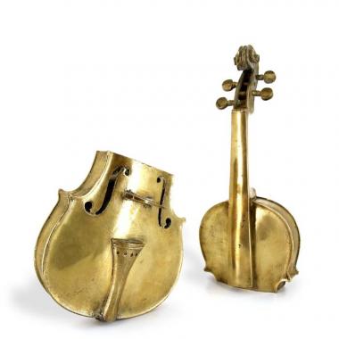 Arman, "Cutout violin", in gilded bronze, signed and numbered, from 1972