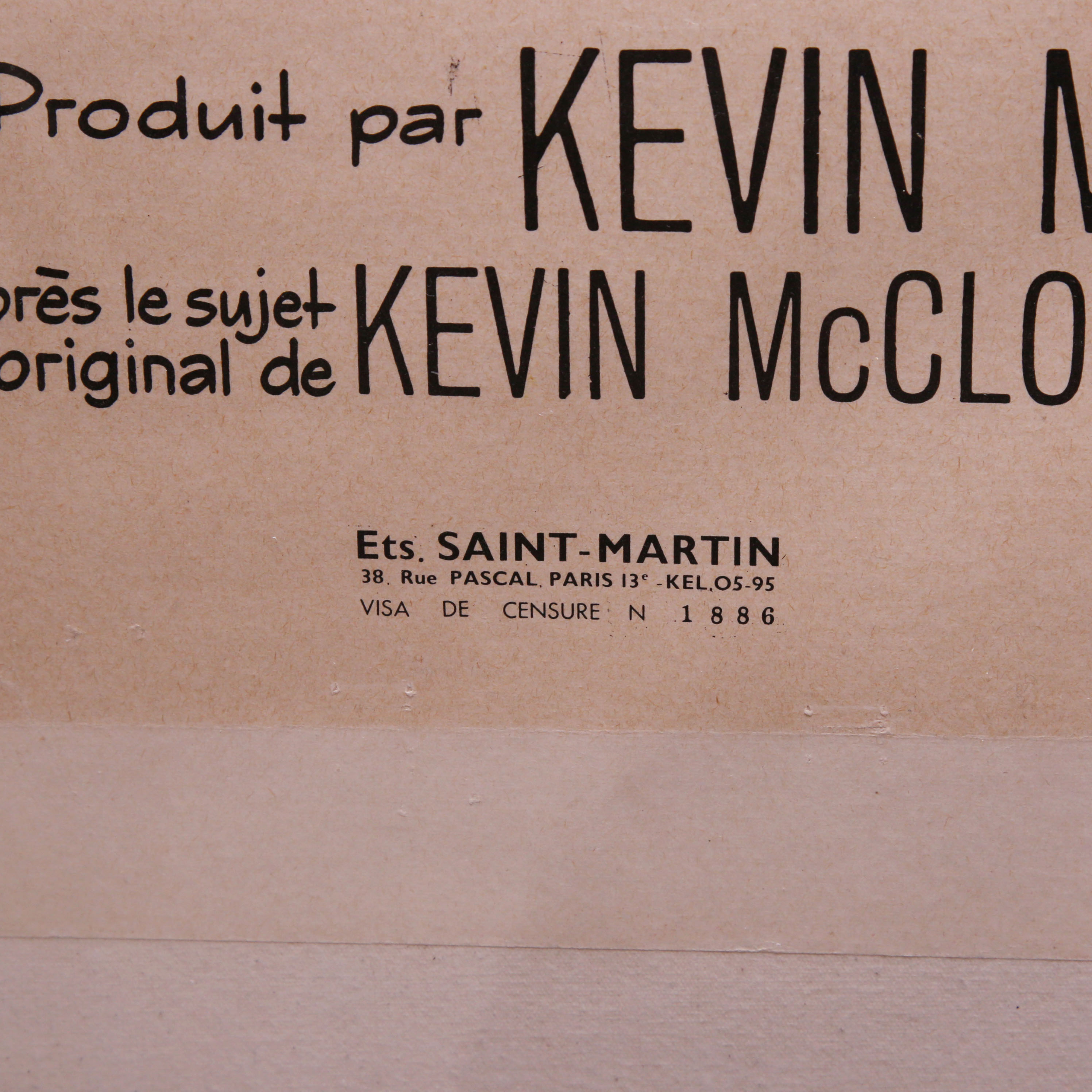 Original poster from the James Bond movie "Thunderball" - 1965, backed on linen and framed