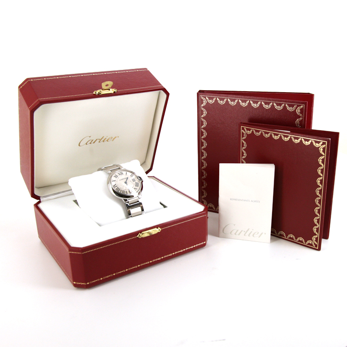 Cartier Ballon Bleu De Cartier watch in stainless steel Ref: 3005 Circa 2009 - Detail D2