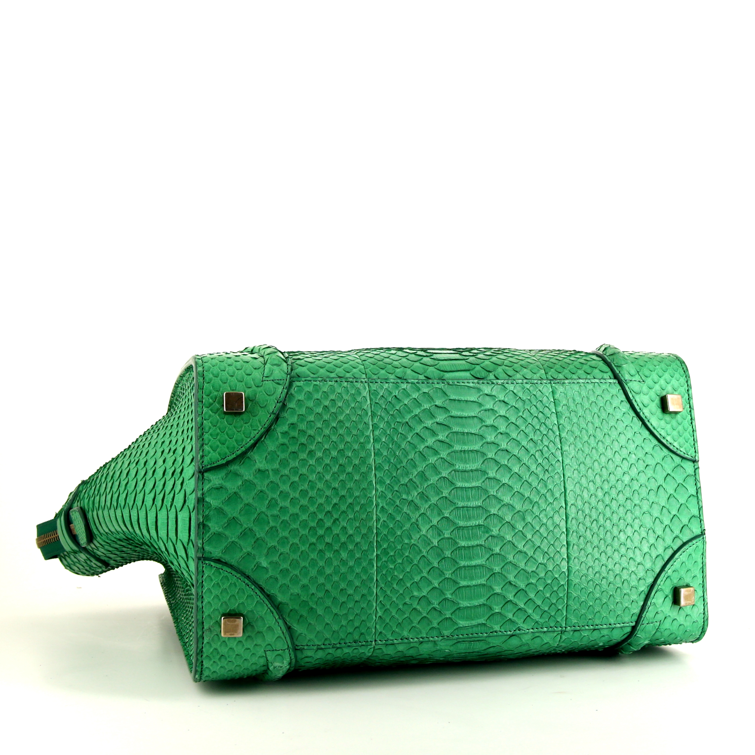 Borsa Celine Luggage in pitone verde - Detail D4