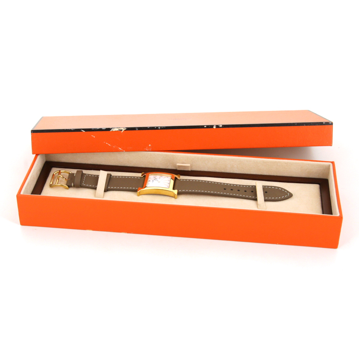 Reloj Hermes Heure H de oro chapado Ref :  HH1.501 Circa  200° - Detail D2