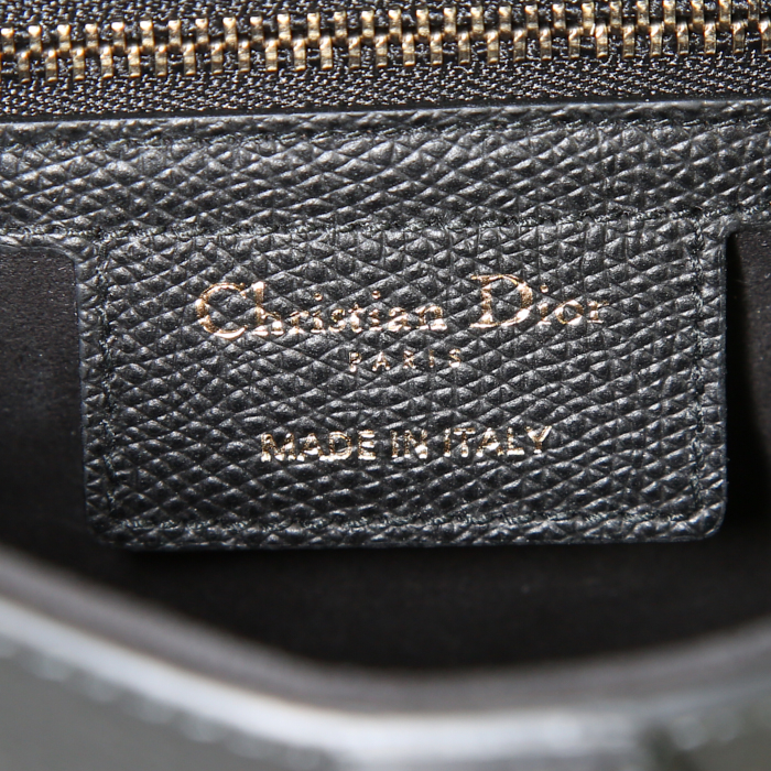 Dior Saddle handbag in black leather - Detail D3