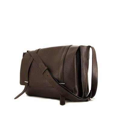 Borsa a tracolla Hermès Steve in pelle togo marrone