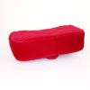 Borsa a tracolla Gucci GG Marmont mini in velluto trapuntato rosso con decori geometrici - Detail D5 thumbnail