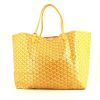Goyard Saint-Louis shopping bag in yellow monogram canvas and yellow leather - 360 thumbnail
