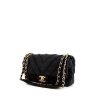 Chanel Timeless handbag in black chevrons canvas - 00pp thumbnail