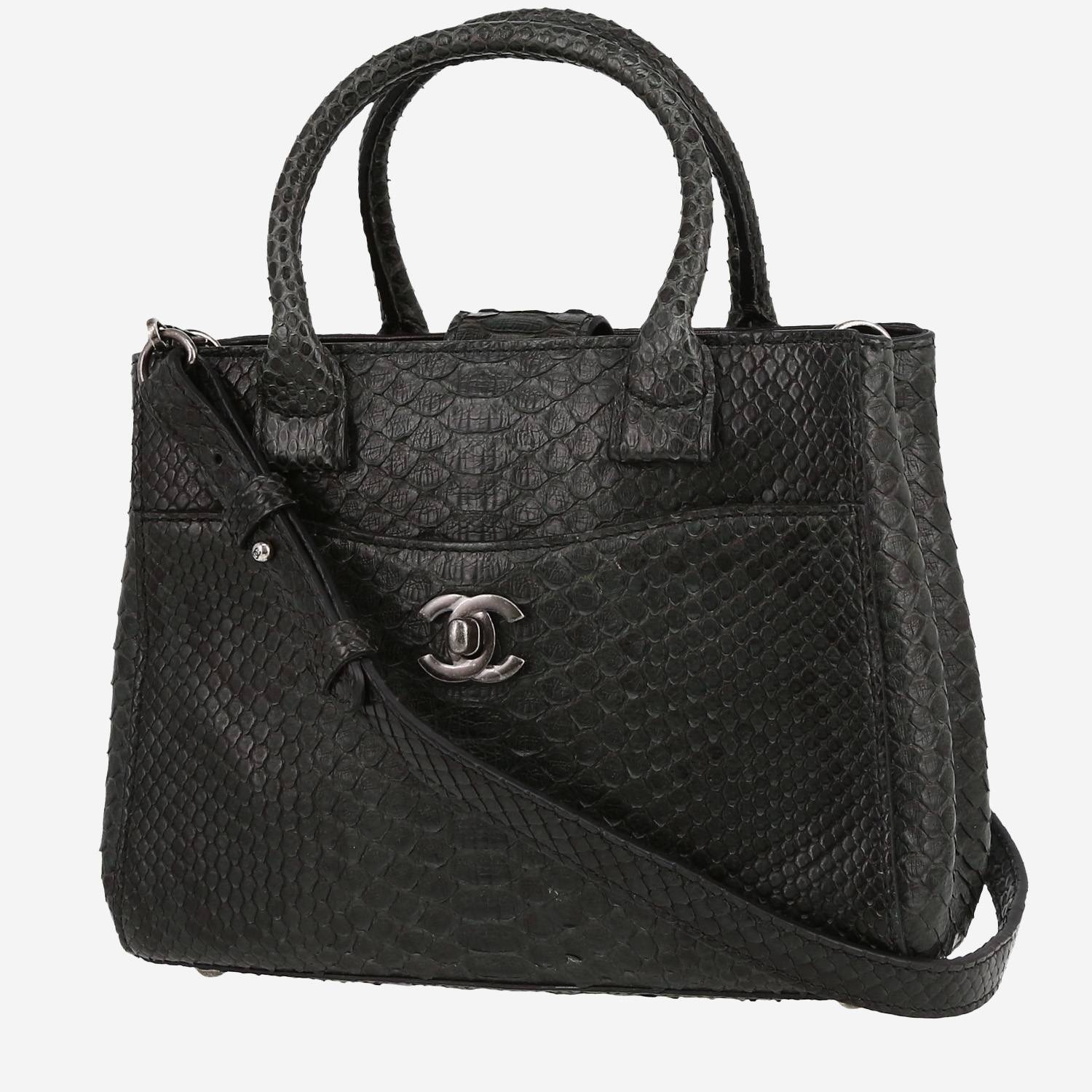 Chanel  Neo Executive small model  shopping bag  in dark grey python