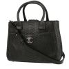 Bolso de shopping Chanel Neo Executive modelo pequeño en piel de pitón gris oscuro - 00pp thumbnail