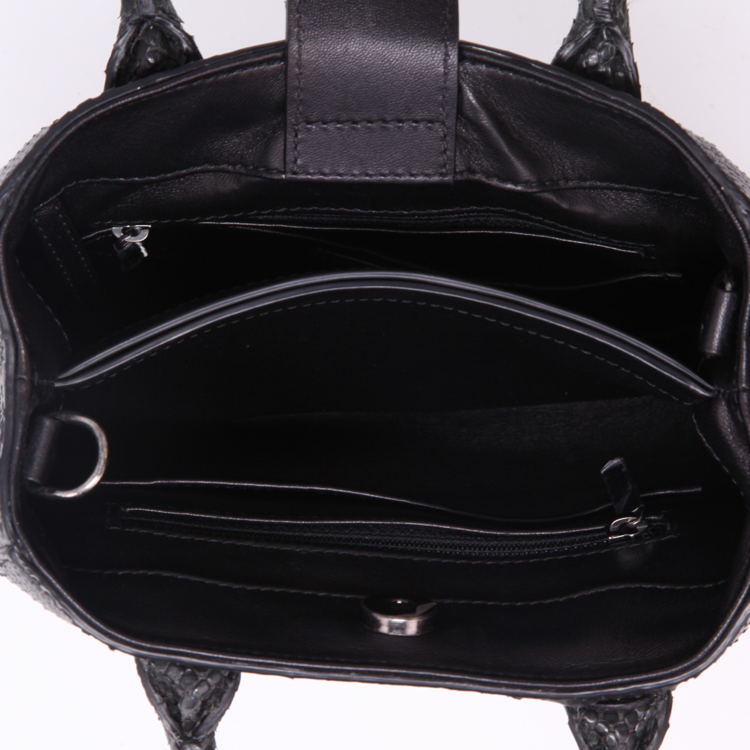 Borsa shopping Chanel  Neo Executive modello piccolo  in pitone grigio scuro - Detail D3