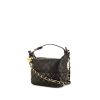 Chanel Hobo handbag in black quilted leather - 00pp thumbnail