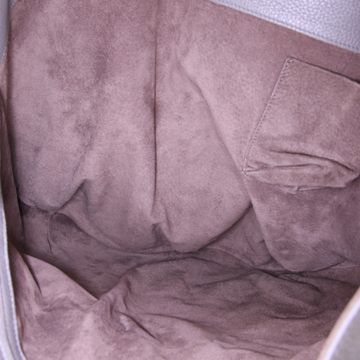 Sac porté épaule Bottega Veneta  Cervo en cuir grainé gris - Detail D2