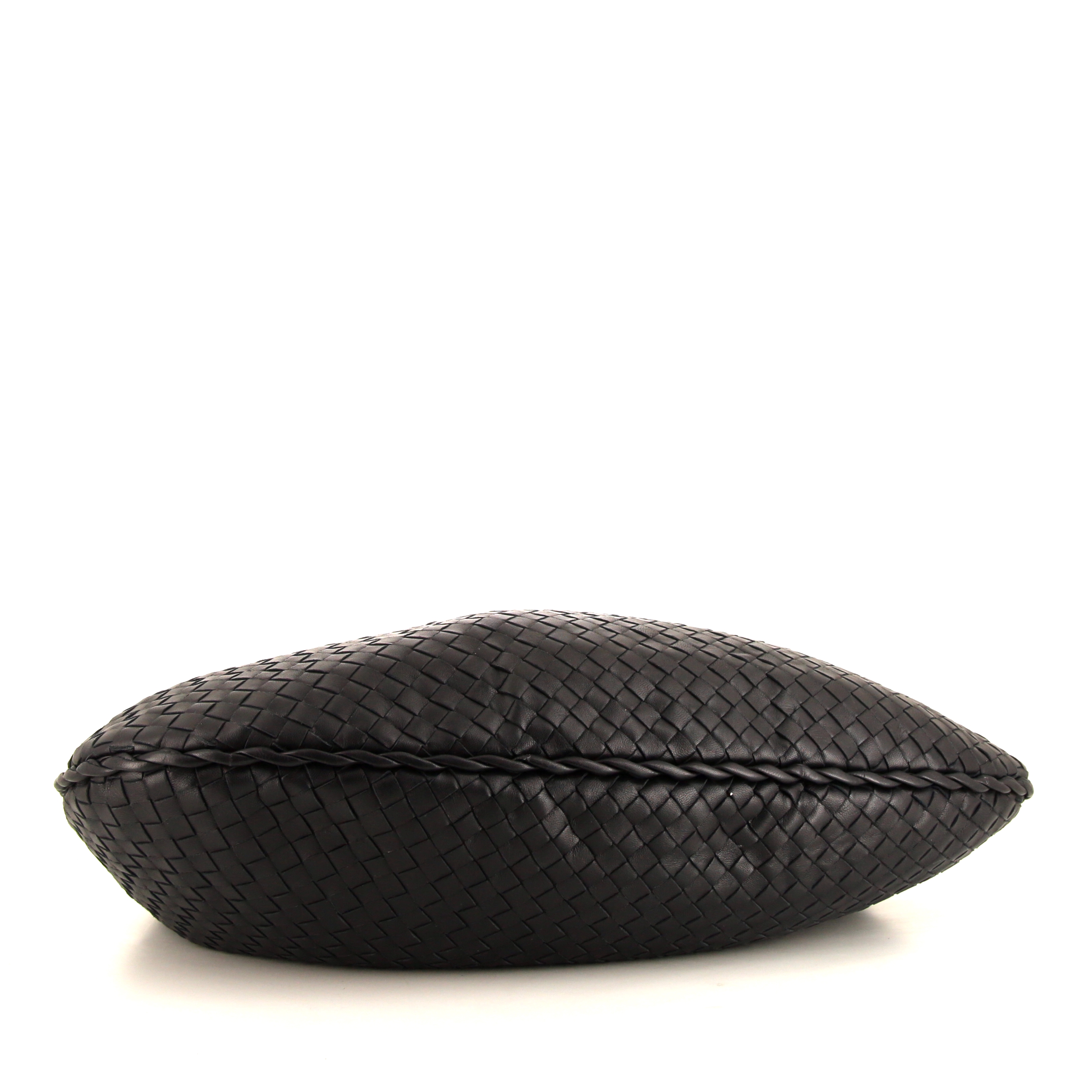 Bottega Veneta handbag in black braided leather - Detail D4