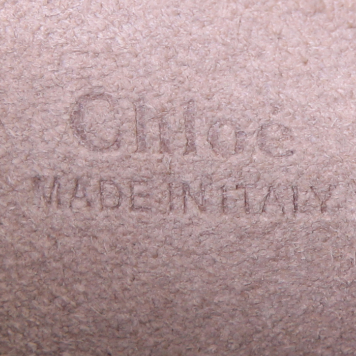 Chloé Nile shoulder bag in plum leather - Detail D4