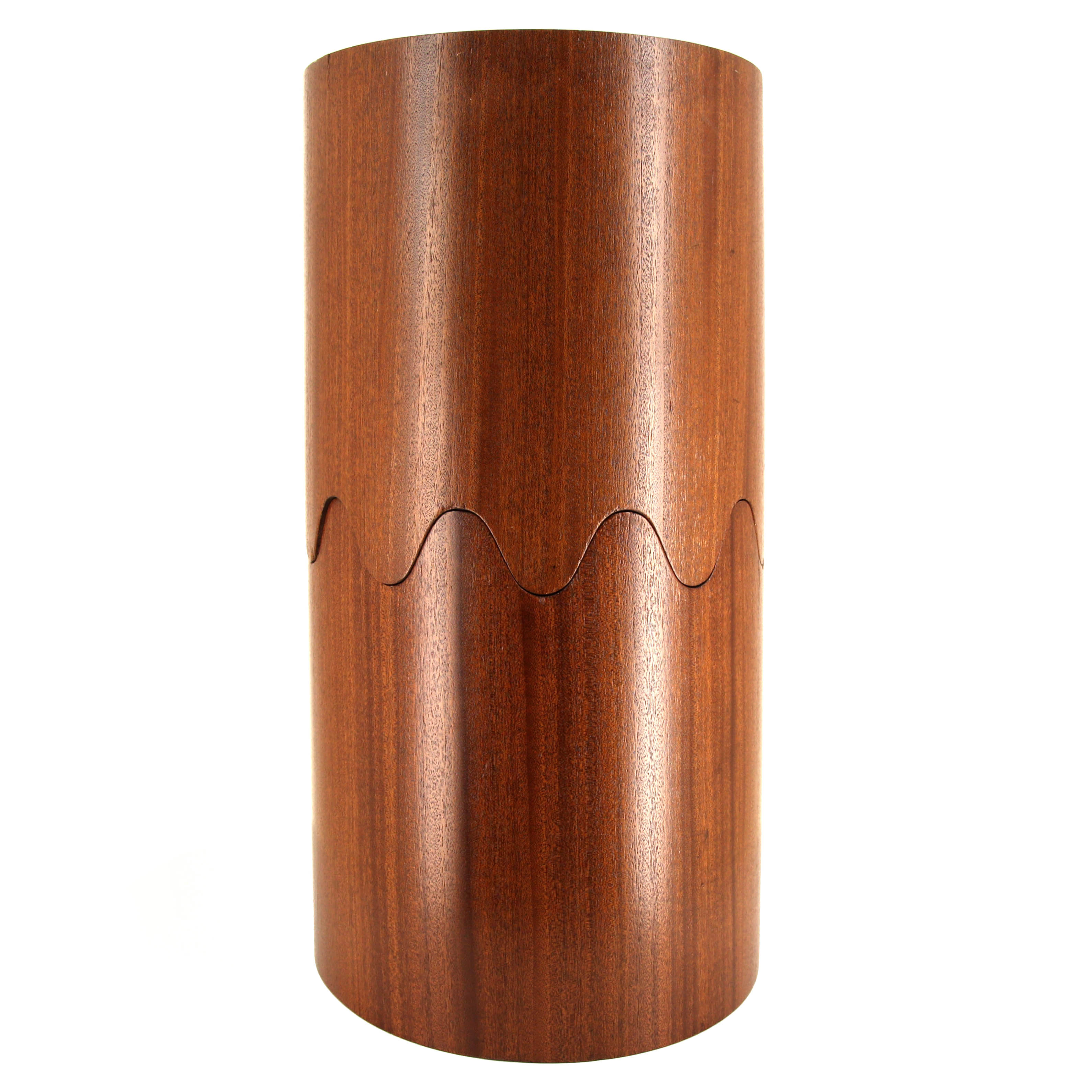 Pierluigi Ghianda, two prototypes of stackable pot covers, made of cherry wood, 1970s - Detail D1