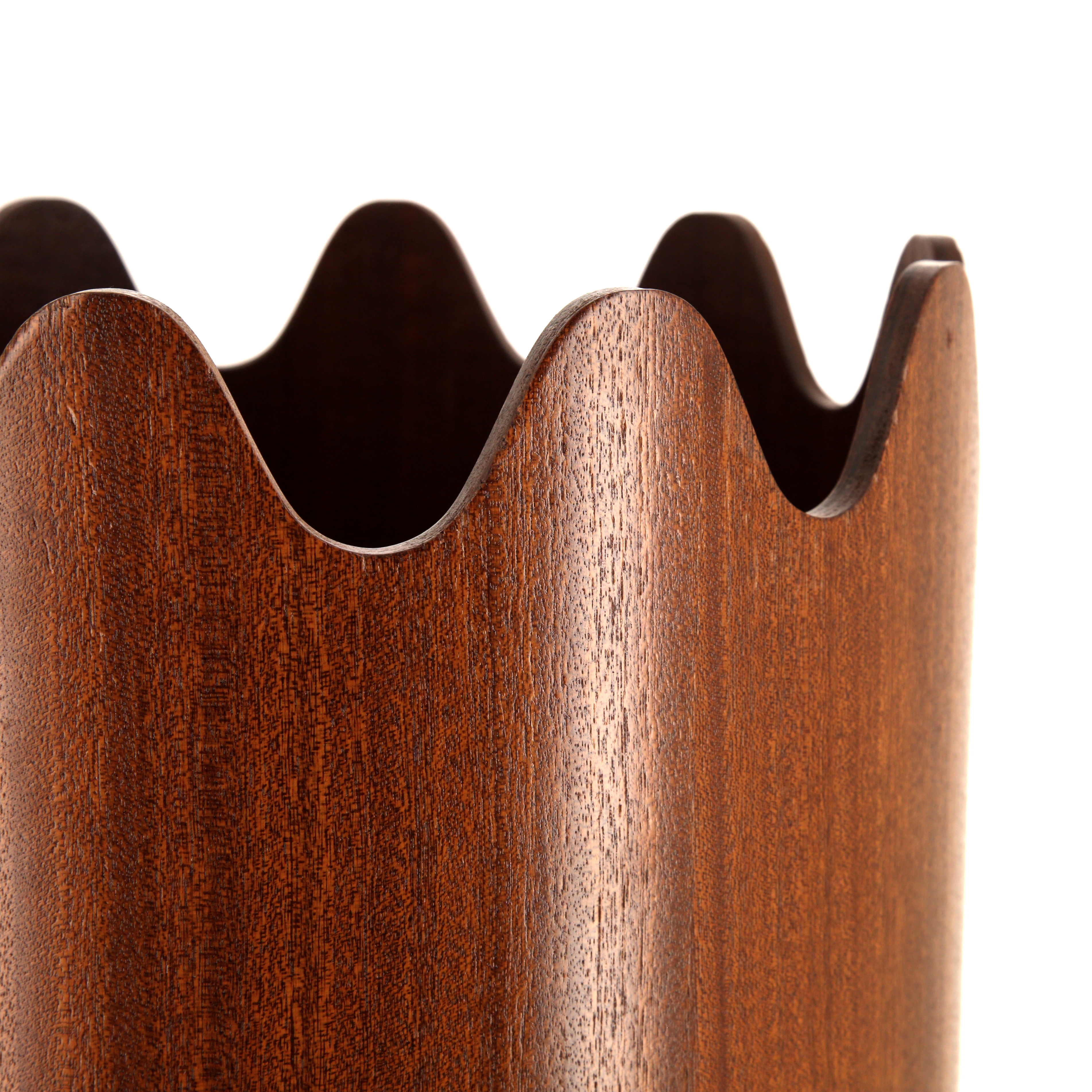 Pierluigi Ghianda, two prototypes of stackable pot covers, made of cherry wood, 1970s