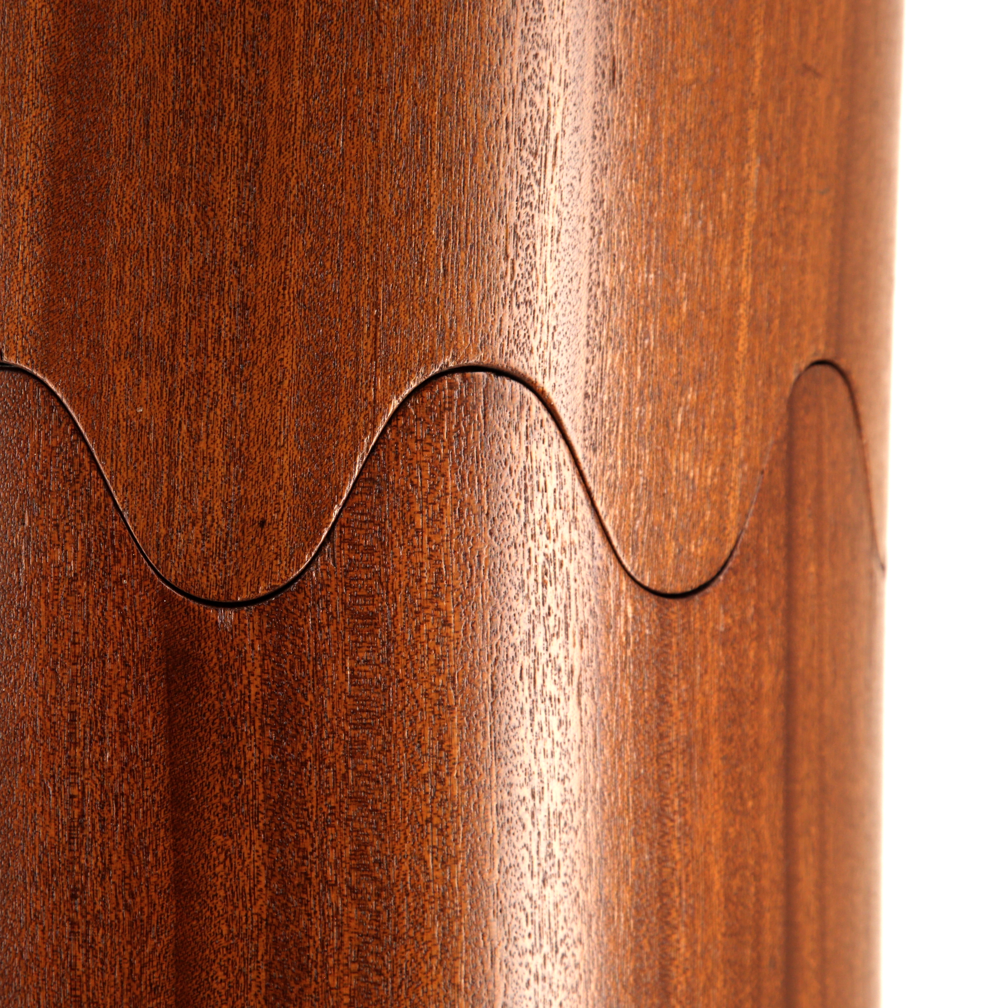 Pierluigi Ghianda, deux prototypes de cache-pots superposables, en bois de cerisier, années 1970 - Detail D3