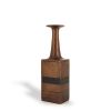 Bruno Gambone, patinated bronze bottle vase, signed, 1960s - 00pp thumbnail