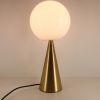 Gio Ponti, lampe de table "Bille" en laiton et verre opalin, édition Fontana Arte, années 1970 - Detail D1 thumbnail
