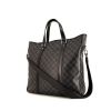 Louis Vuitton Tadao handbag in grey damier canvas and black leather - 00pp thumbnail
