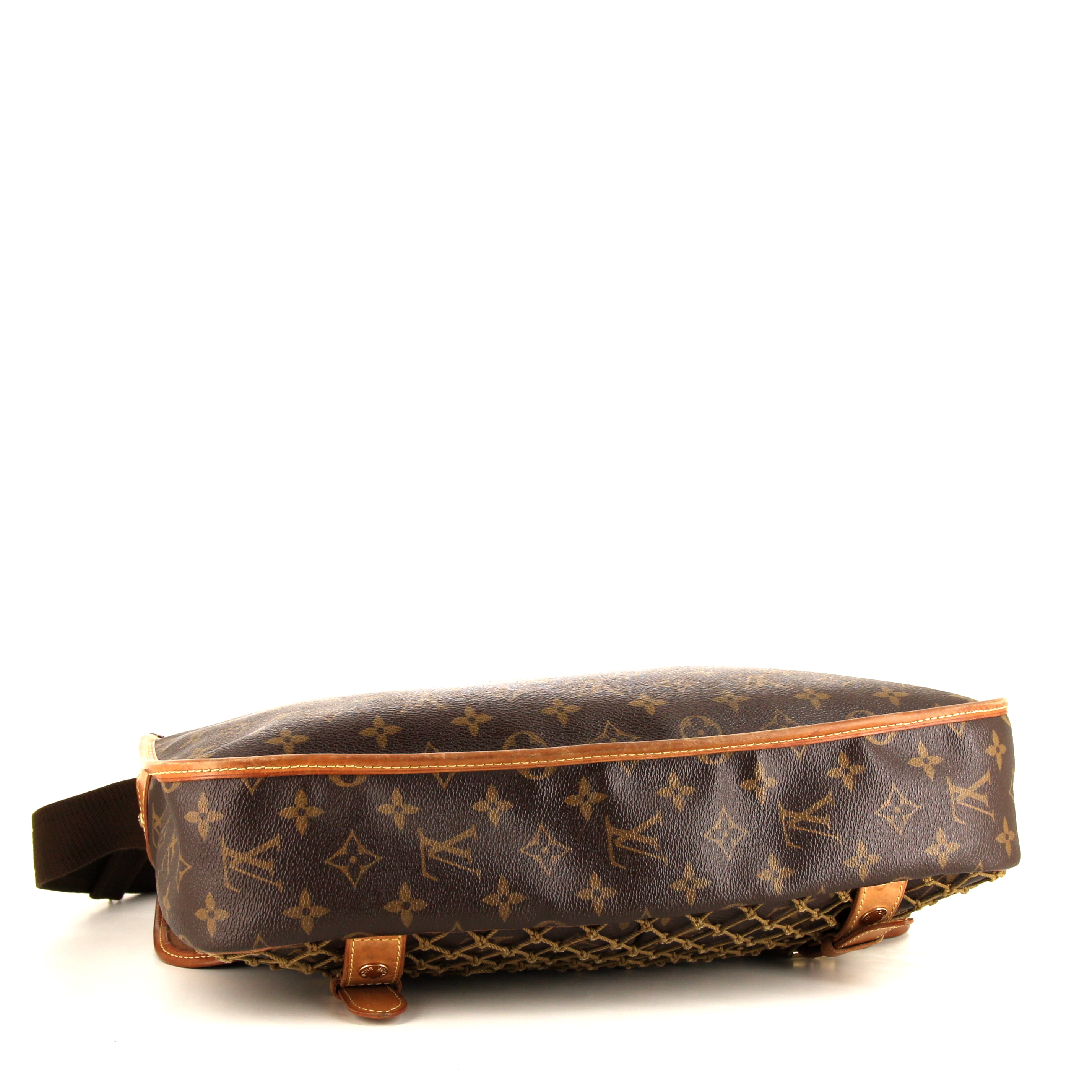 Borsa a tracolla Louis Vuitton Congo in tela monogram marrone e pelle naturale - Detail D4