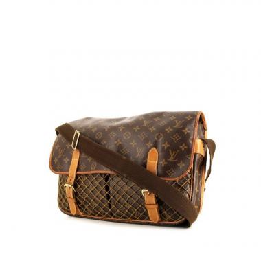 Sac bandoulière Louis Vuitton Congo en toile monogram marron et cuir naturel