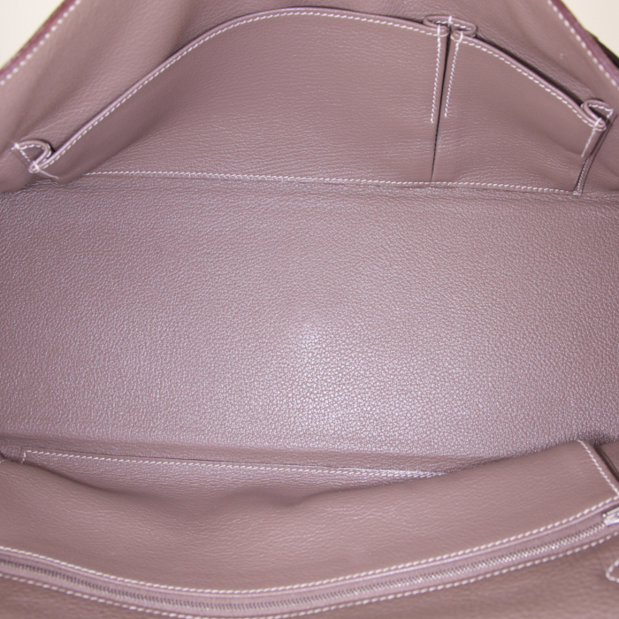 Sac à main Hermes Kelly Shoulder en cuir togo étoupe - Detail D2