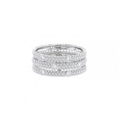 Sortija Mauboussin Fan du Premier Jour en oro blanco y diamantes