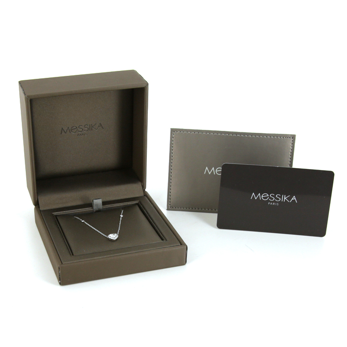 Messika Joy necklace in white gold and diamonds - Detail D2