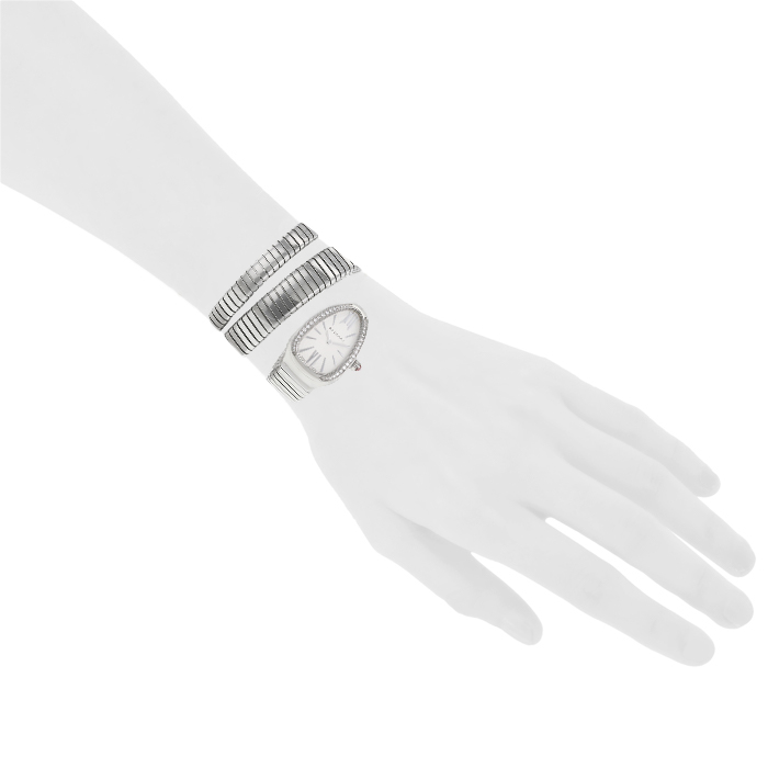 Bulgari Serpenti watch in stainless steel Ref:  SP35S Circa  2010 - Detail D1