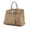 Hermes Birkin 35 cm handbag in etoupe leather taurillon clémence - 00pp thumbnail