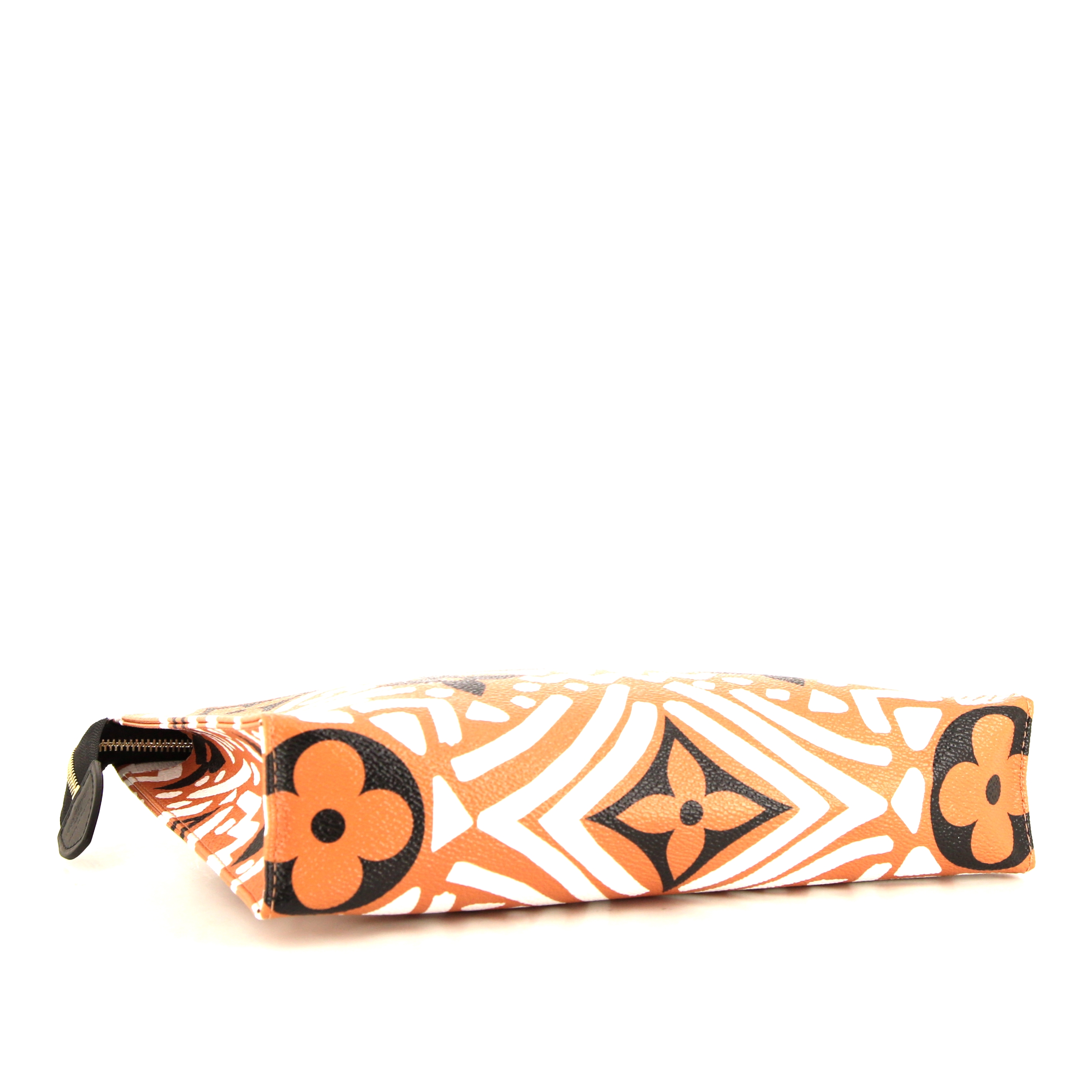 Louis Vuitton PocheToilette26 pouch in orange, white and black monogram canvas - Detail D4