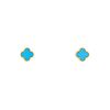 Van Cleef & Arpels Sweet Alhambra earrings in yellow gold and turquoise - 00pp thumbnail