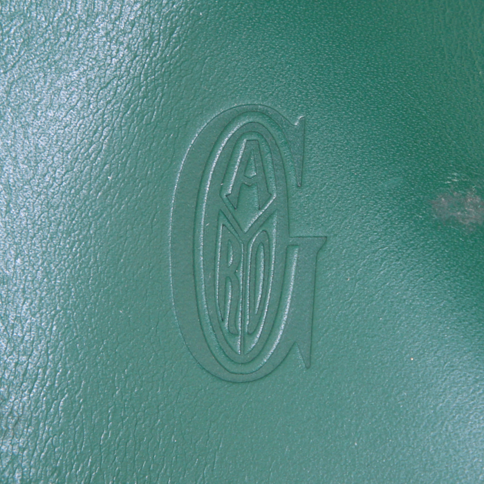Sac de voyage Goyard Hulot en toile monogram verte et cuir vert - Detail D3