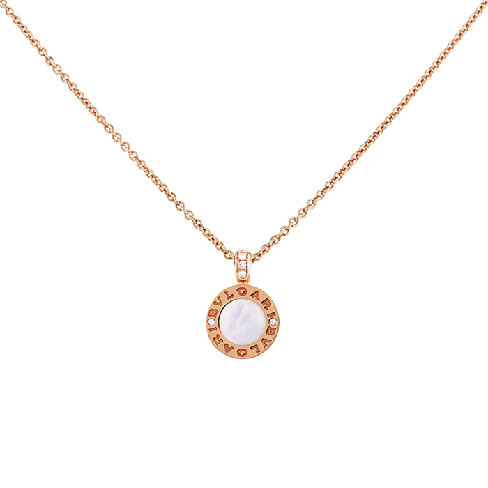 Collana Bulgari Bulgari Bulgari in oro rosa,  corniola e madreperla bianca - Detail D1