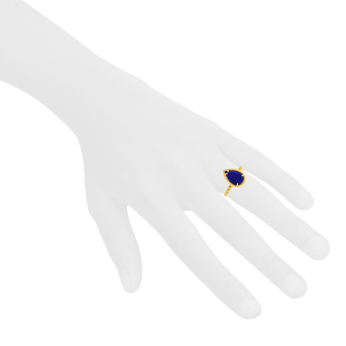 Boucheron Serpent Bohème size S ring in yellow gold and lapis-lazuli - Detail D1