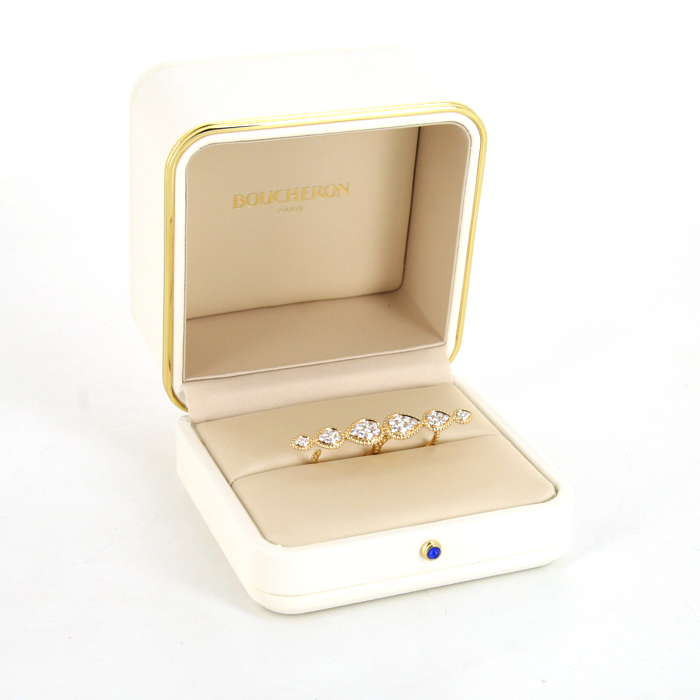 Boucheron Serpent Bohème ring in yellow gold and diamonds - Detail D3