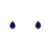 Paire de clous d'oreilles Boucheron Serpent Bohème en or jaune et lapis-lazuli - 00pp thumbnail