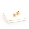 Paire de boucles d'oreilles Boucheron Quatre Radiant Edition en or jaune,  or blanc et diamants - Detail D2 thumbnail