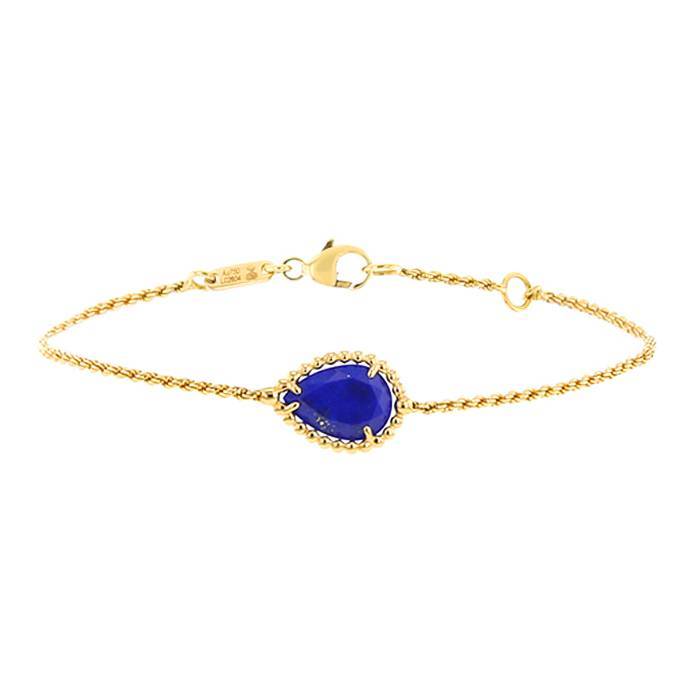 Brazalete Boucheron Serpent Bohème talla S en oro amarillo y lapislázuli