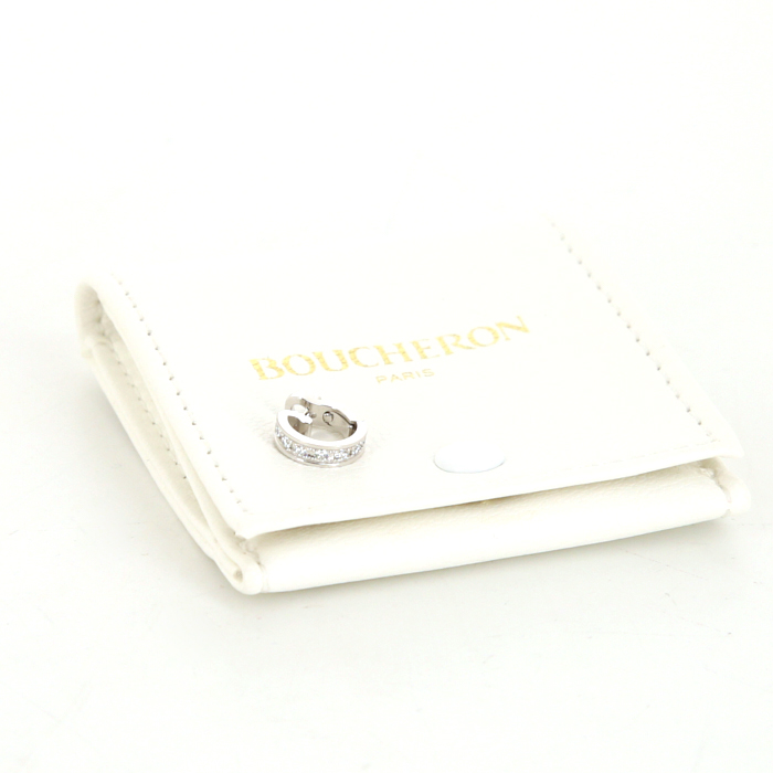 Pendiente Boucheron  Quatre White Edition en oro blanco y diamantes - Detail D2