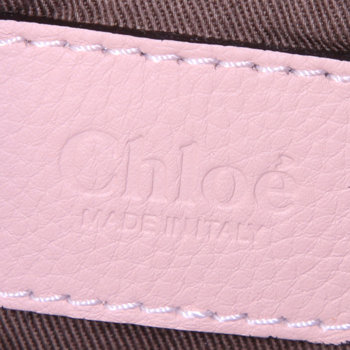 Borsa Chloé Marcie in pelle martellata rosa polvere - Detail D4