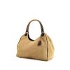 Gucci shopping bag in beige canvas and brown leather - 00pp thumbnail
